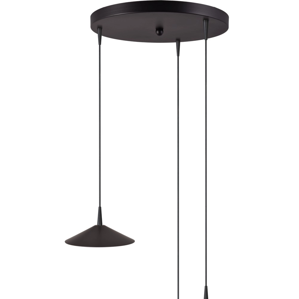 3-lichts hanglamp Ceppo zwart Ø 18cm rond Masterlight 8718121358628