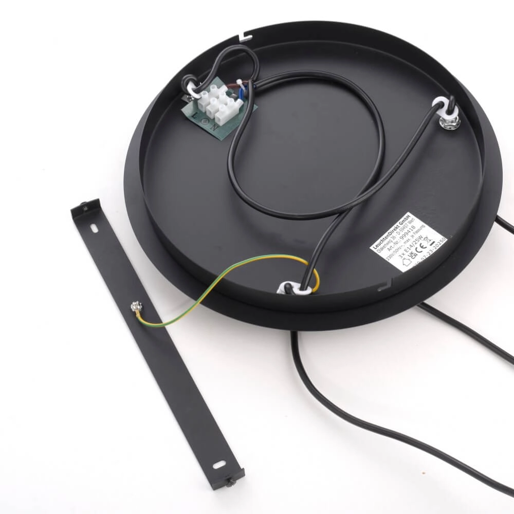 Zwarte hanglamp Zea 3-lichts Just Light 4043689994181