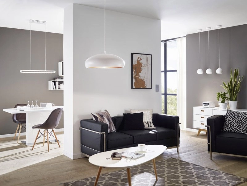 Landelijke hanglamp Mogano 1 40cm wit met roodkoper Eglo 9002759946067