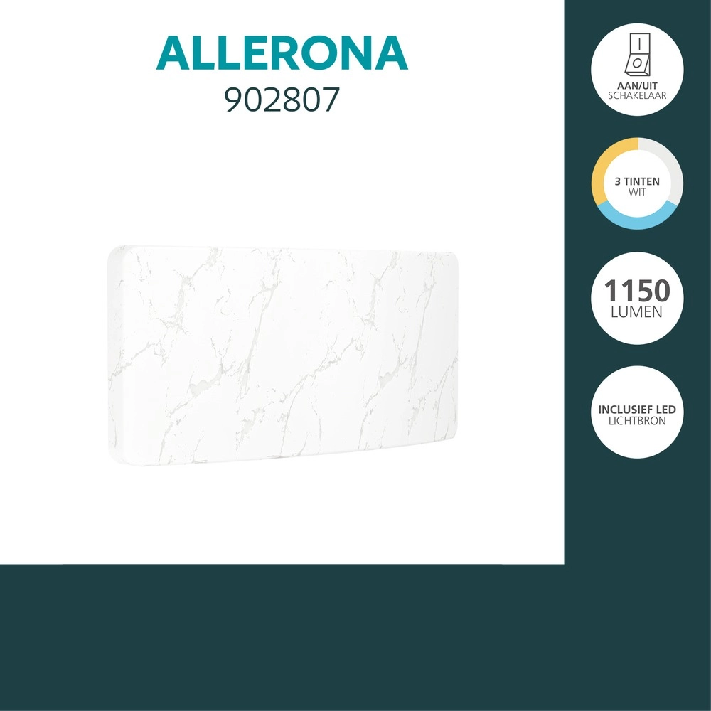 Witte wandlamp Allerona 28,5cm Eglo 9008606409792