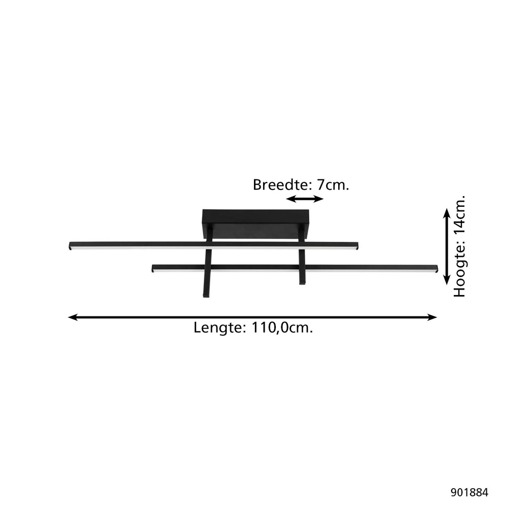 Design plafondlamp Trepiliano zwart Eglo 9008606356645
