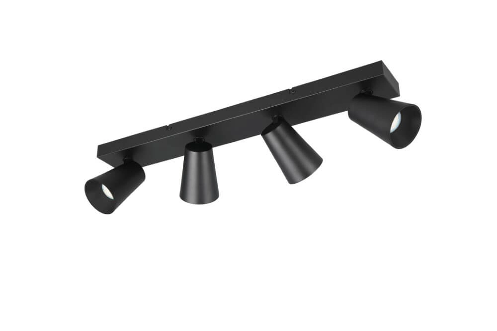4-licht opbouwspot Sharp zwart Trio 4017807613100