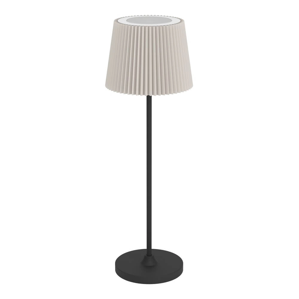 Tafellamp Leonero zwart met zand bruin