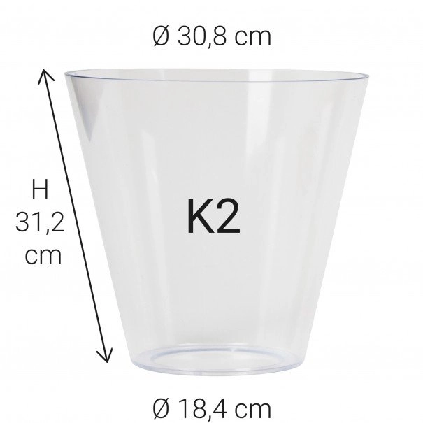 Glasbeker Kunststof Poly K2 KS Verlichting 8714732580403