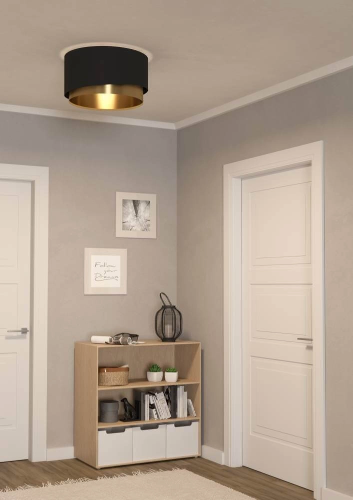 Plafondlamp zwart met goud Manderline Ø 45cm Stars of Light 9002759399245