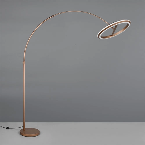 Vloerlamp Amador mokka bruin Trio 4017807688177