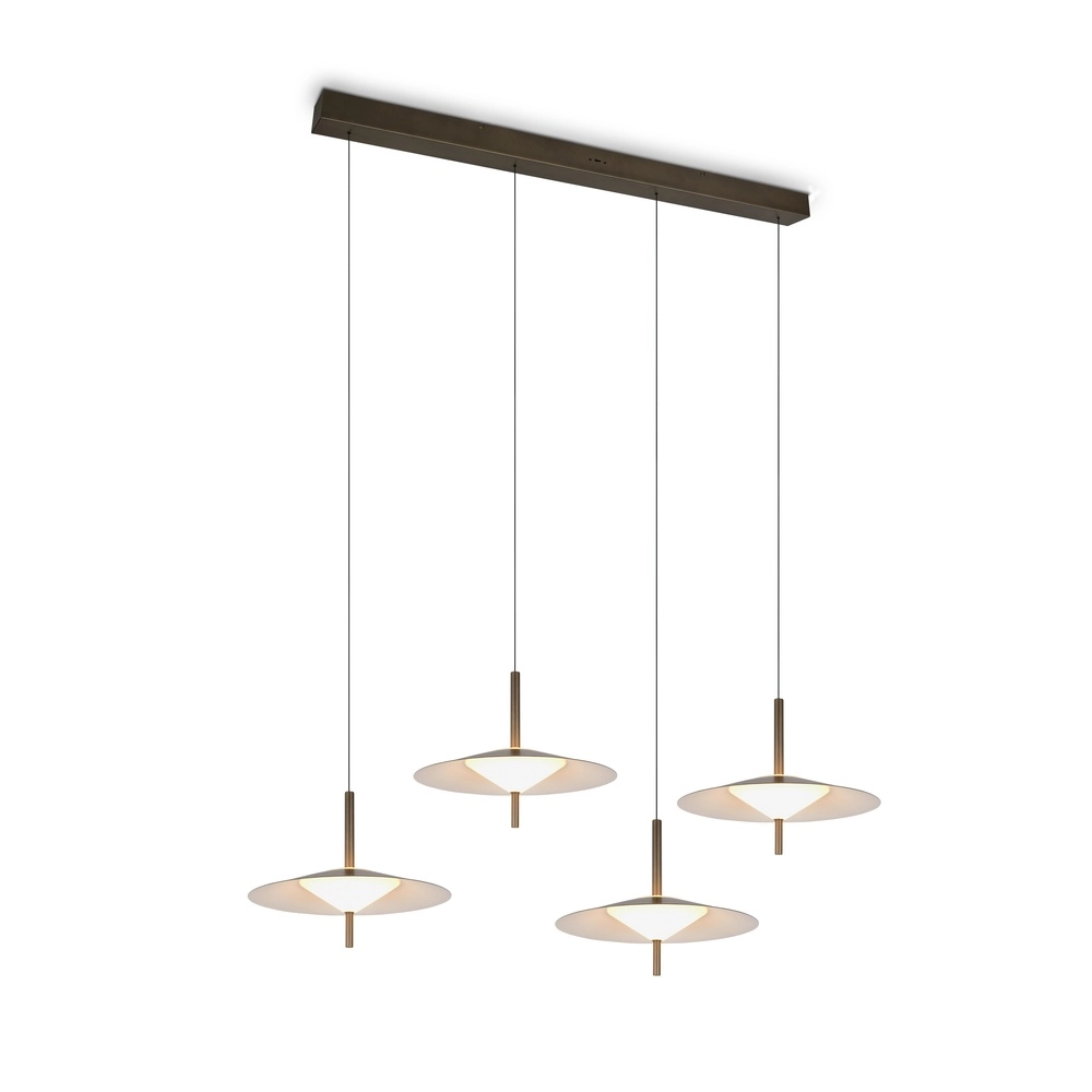 Design hanglamp Amalo 4-lichts platinum bruin