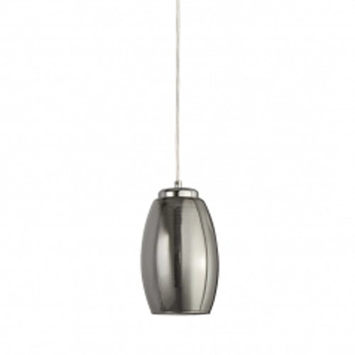 Moderne hanglamp Cyclone chroom met smoke glas