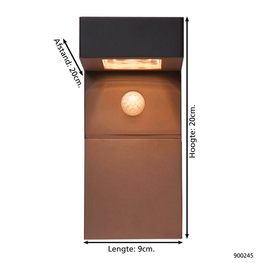 Solar wandlamp Baracconi met sensor Eglo 9008606230006