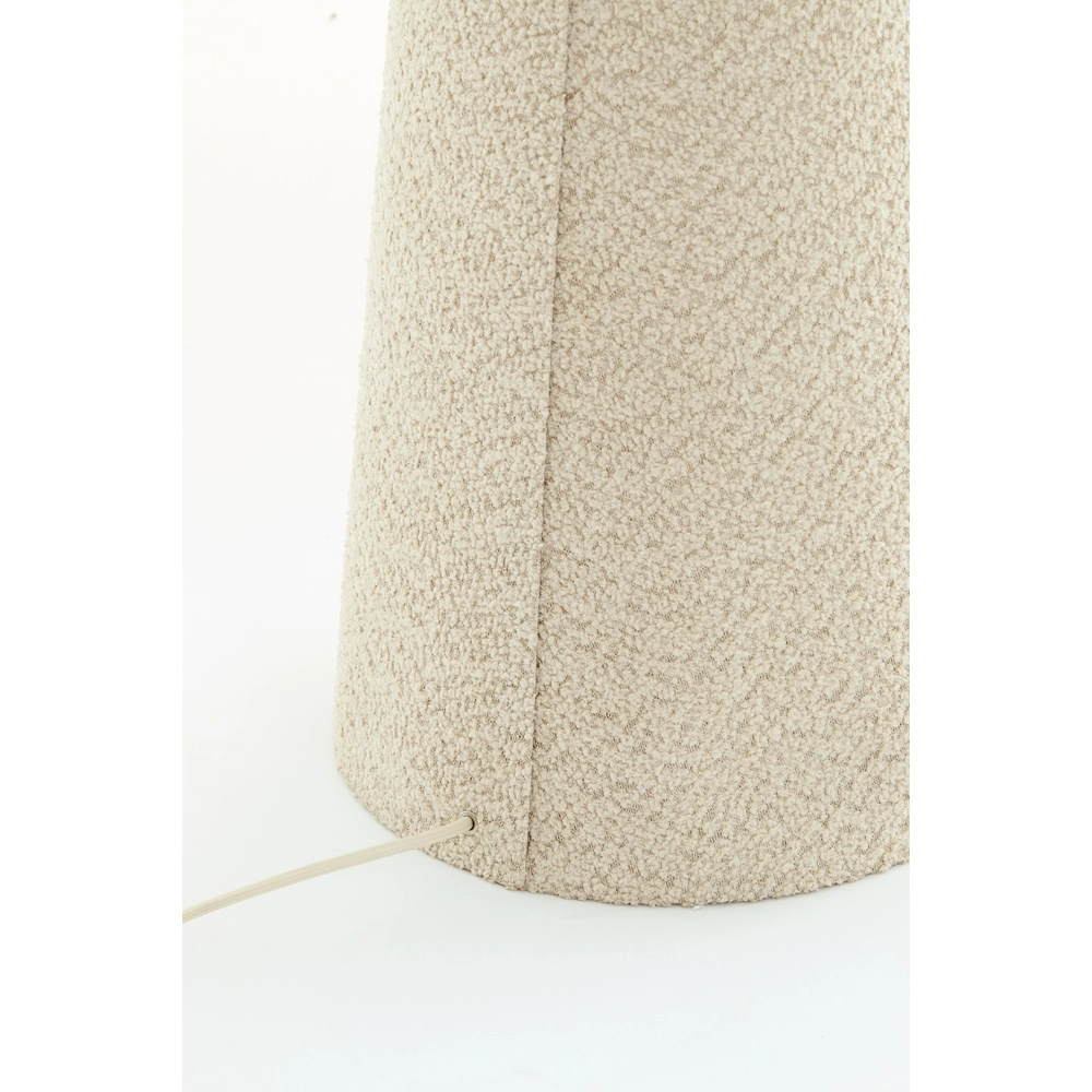 Staande schemerlamp Micky Ø 38cm - bouclé - zand Light & Living 8717807761158