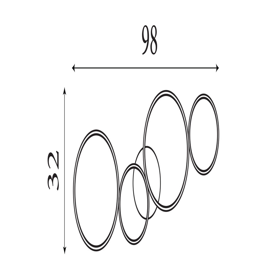 Led plafondlamp Cirque goud Searchlight 5053423299235