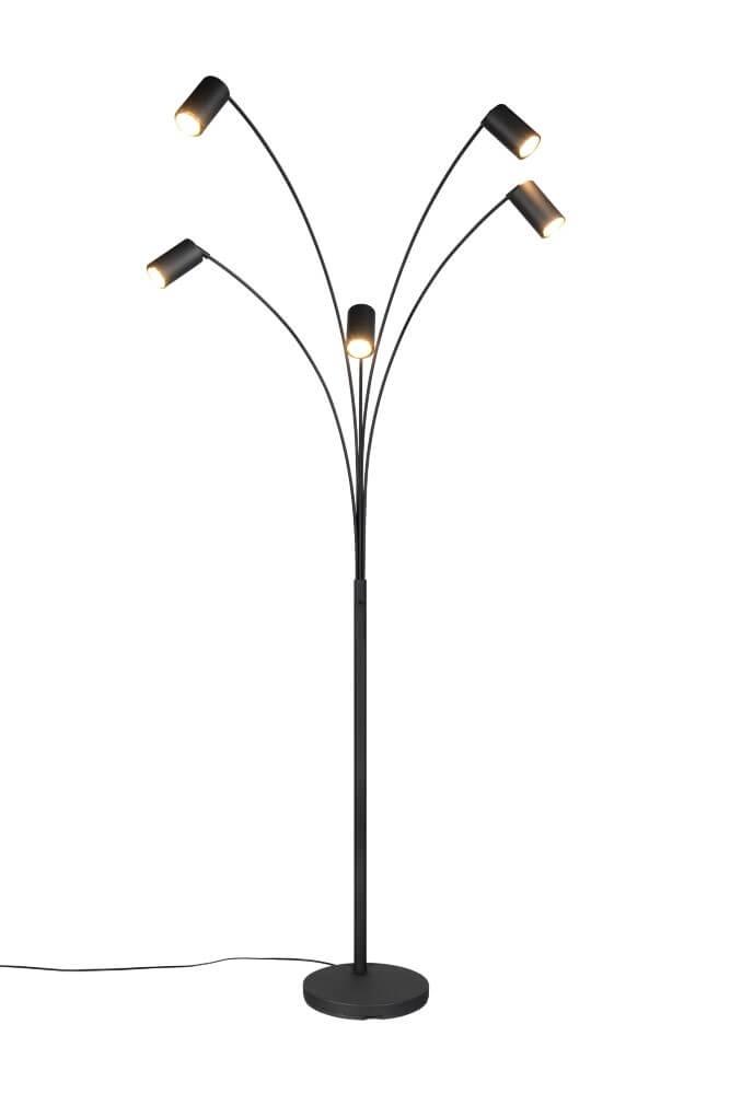 5-lichts vloerlamp Marley Zwart Trio 4017807612363