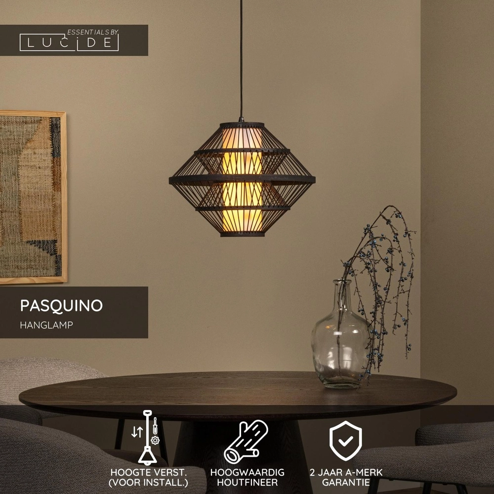 Hanglamp Pasquino Ø 40cm zwart Lucide 5411212212245