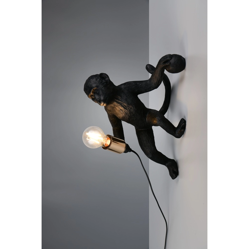 Wandlamp Louy aapje zwart Trio 4017807667943