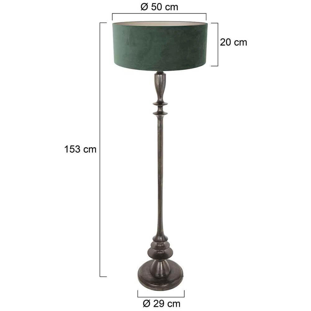 Vloerlamp Bois met groene kap Steinhauer 8712746172799