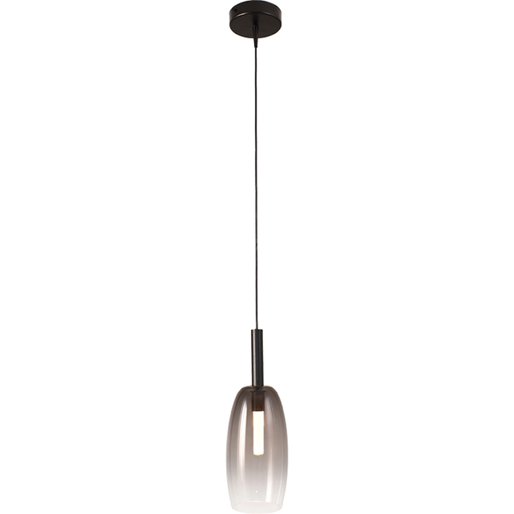 Hanglamp Ø 11,5cm Lido Olive met smoke-fading glas