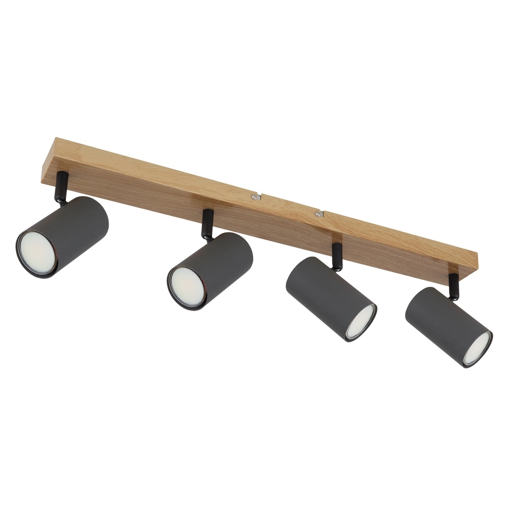 Plafondlamp 4-lichts Robby hout Globo 9007371439539