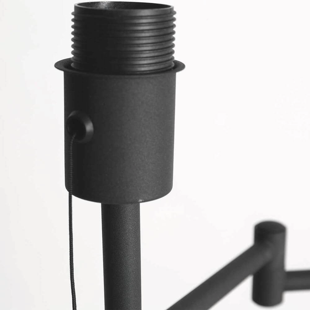 Vloerlamp Bella zwart met bamboe kap Steinhauer 8712746174588