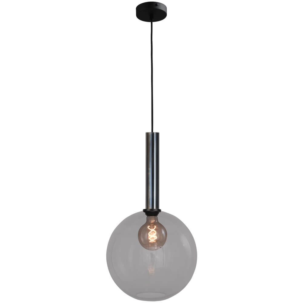 Hanglamp Ø 30cm Bella 2 Dappled oil met smoke glas Hanglamp Ø 30cm Bella 2 Dappled oil met smoke glas