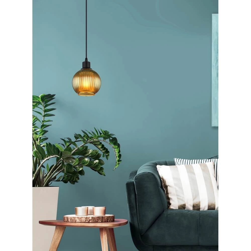 Hanglamp Zumba groen glas Ø 15cm Globo 9007371458813