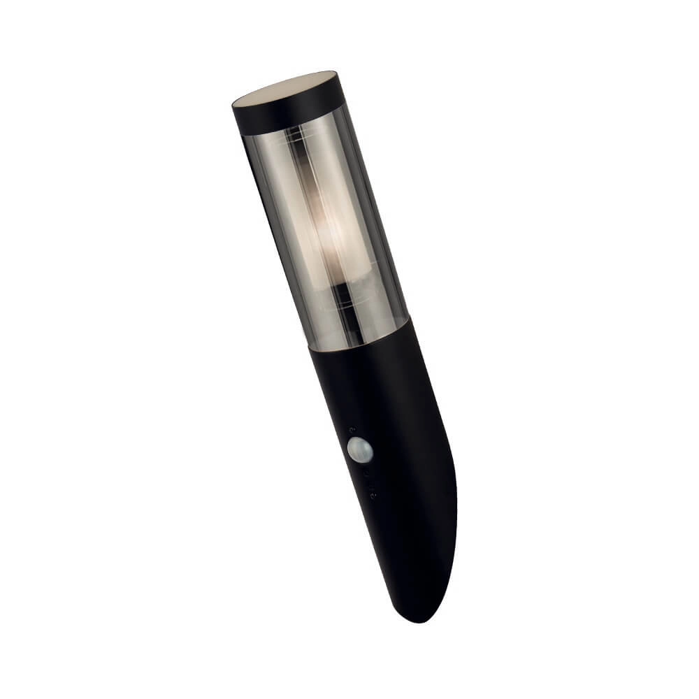 Zwarte buitenlamp Batton met sensor