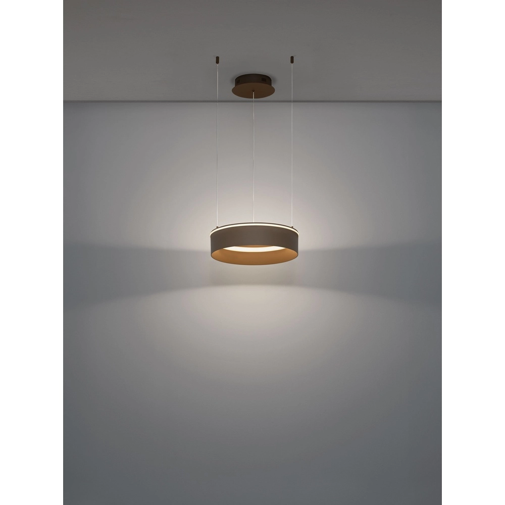 Moderne hanglamp Olivia zand bruin Ø 40cm