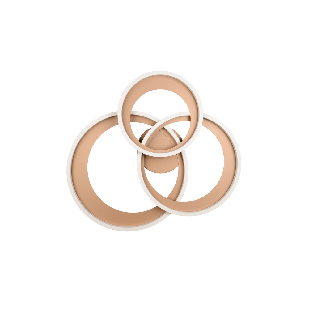 Moderne plafondlamp Granada mokka bruin Trio 4017807653571