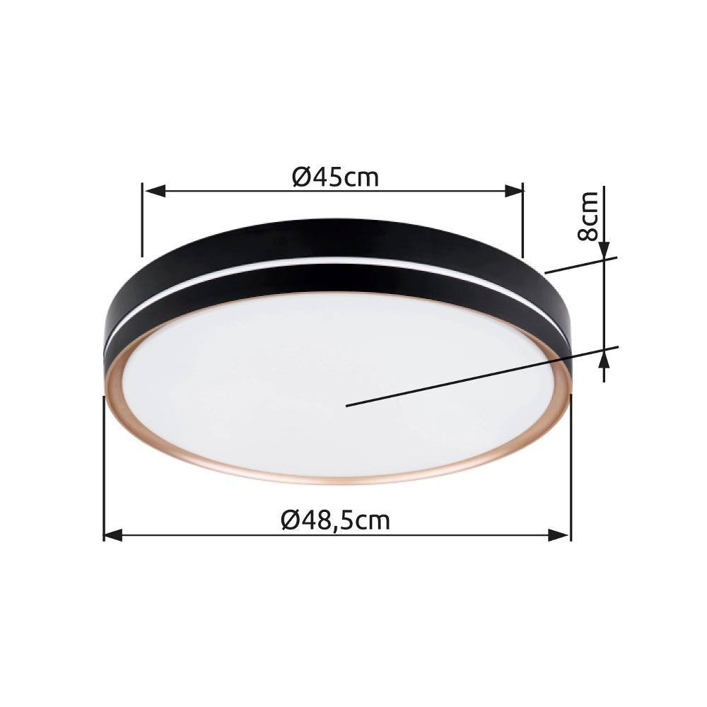 Design plafondlamp Manni zwart Ø 48,5cm Globo 9007371425150