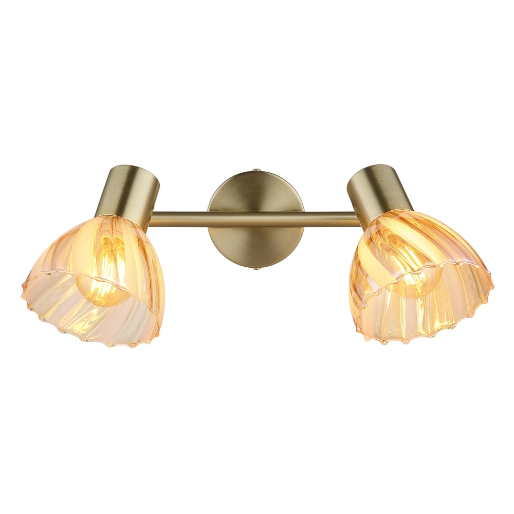 Plafondlamp 2-lichts Zachery goud Globo 9007371533497