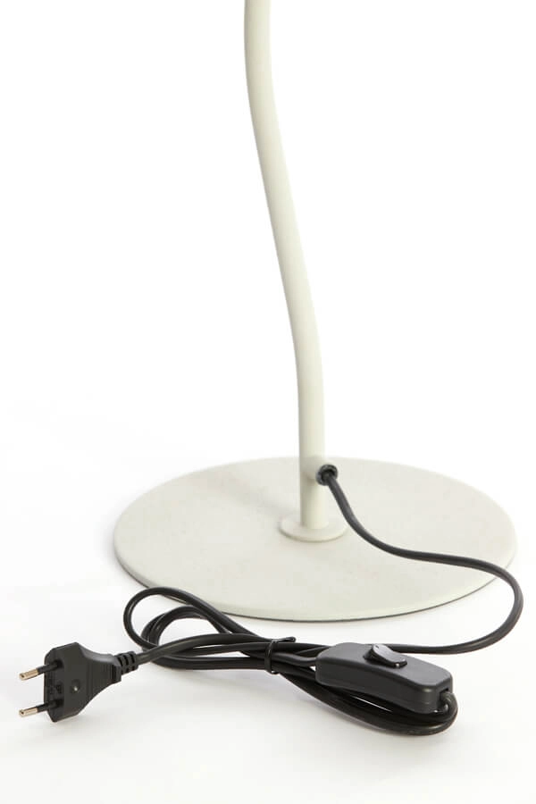 Tafellamp Elimo Ø 25cm x 60cm wit Light & Living 8717807705206