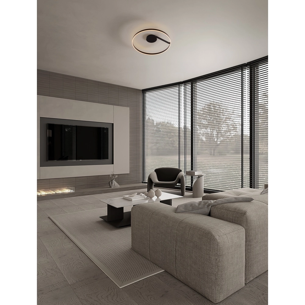 Plafondlamp Bianco zwart Ø 80cm Lyora 5212017473851