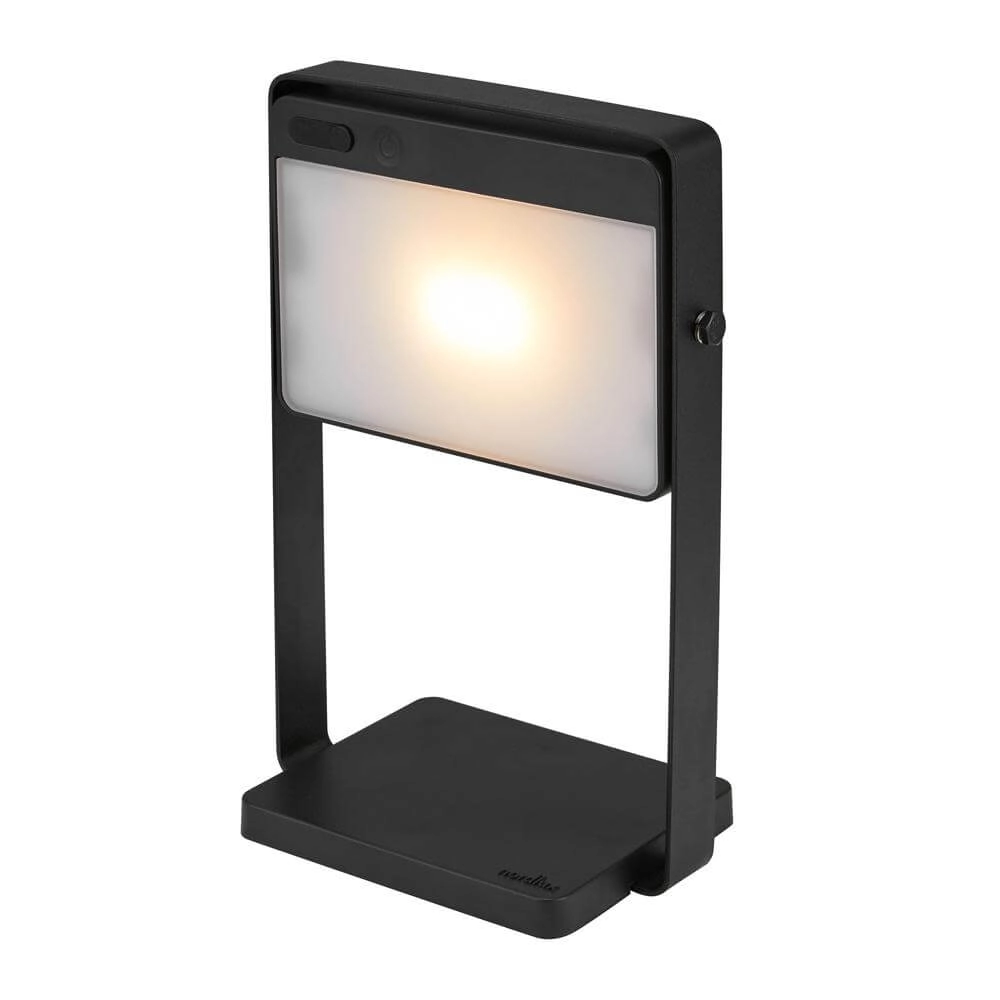 Design tafellamp Saulio zwart oplaadbaar