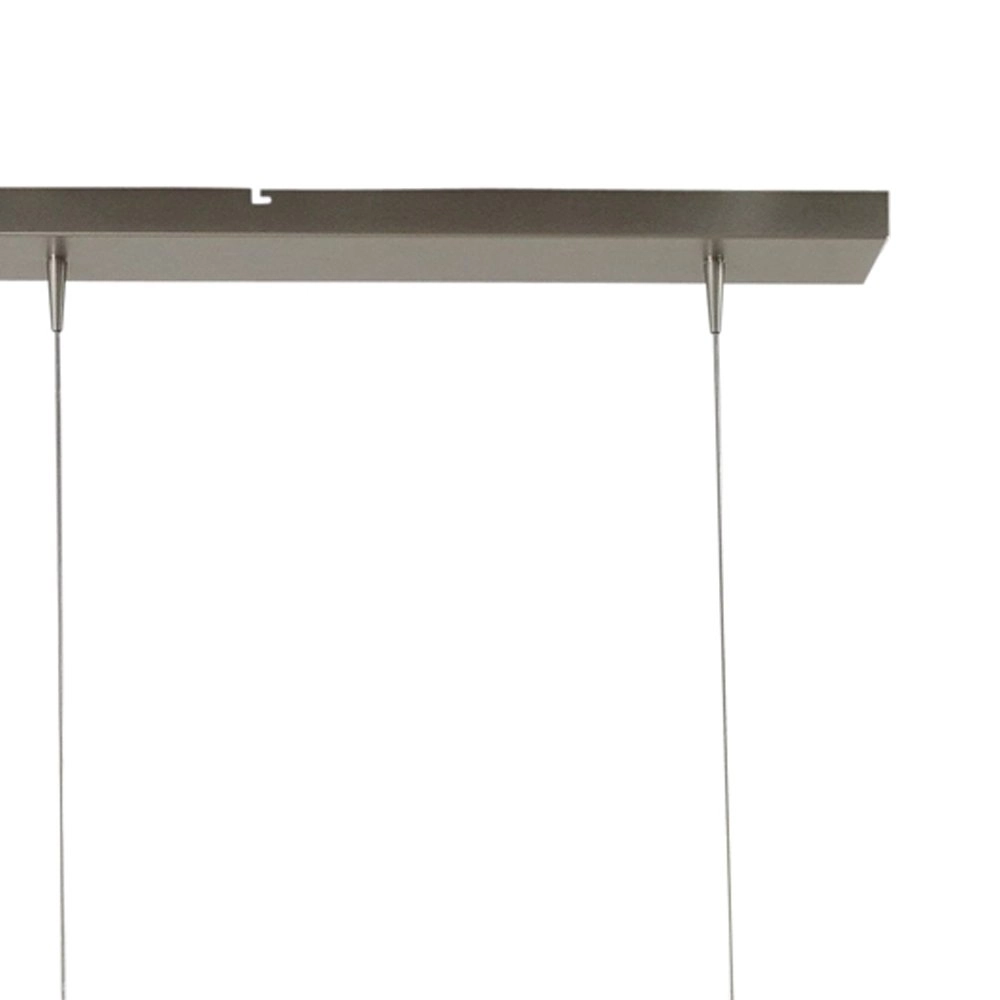 Strakke design eettafellamp Denia 2 3-lichts nikkel mat Masterlight 8718121211763