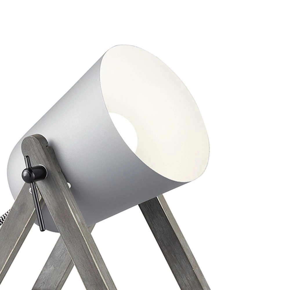 Stoere tafellamp Marc grijs Trio 4017807369625