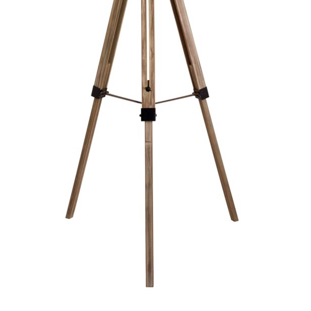 Landelijke vloerlamp Easel 145cm Tripod hout met taupe Searchlight 5053423055534