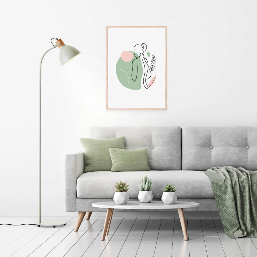 Staande lamp Erena groen Brilliant 4004353413001