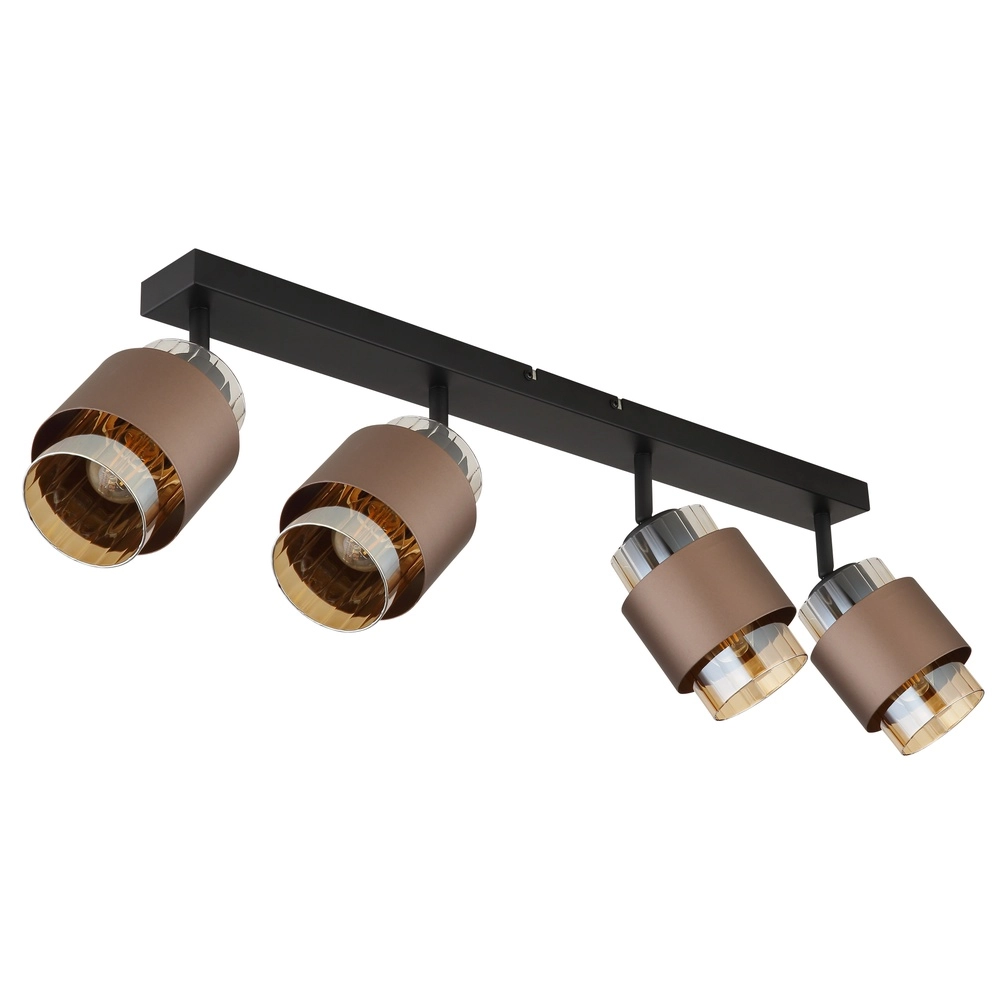 Design plafondlamp Milley 4-lichts zwart Globo 9007371589340