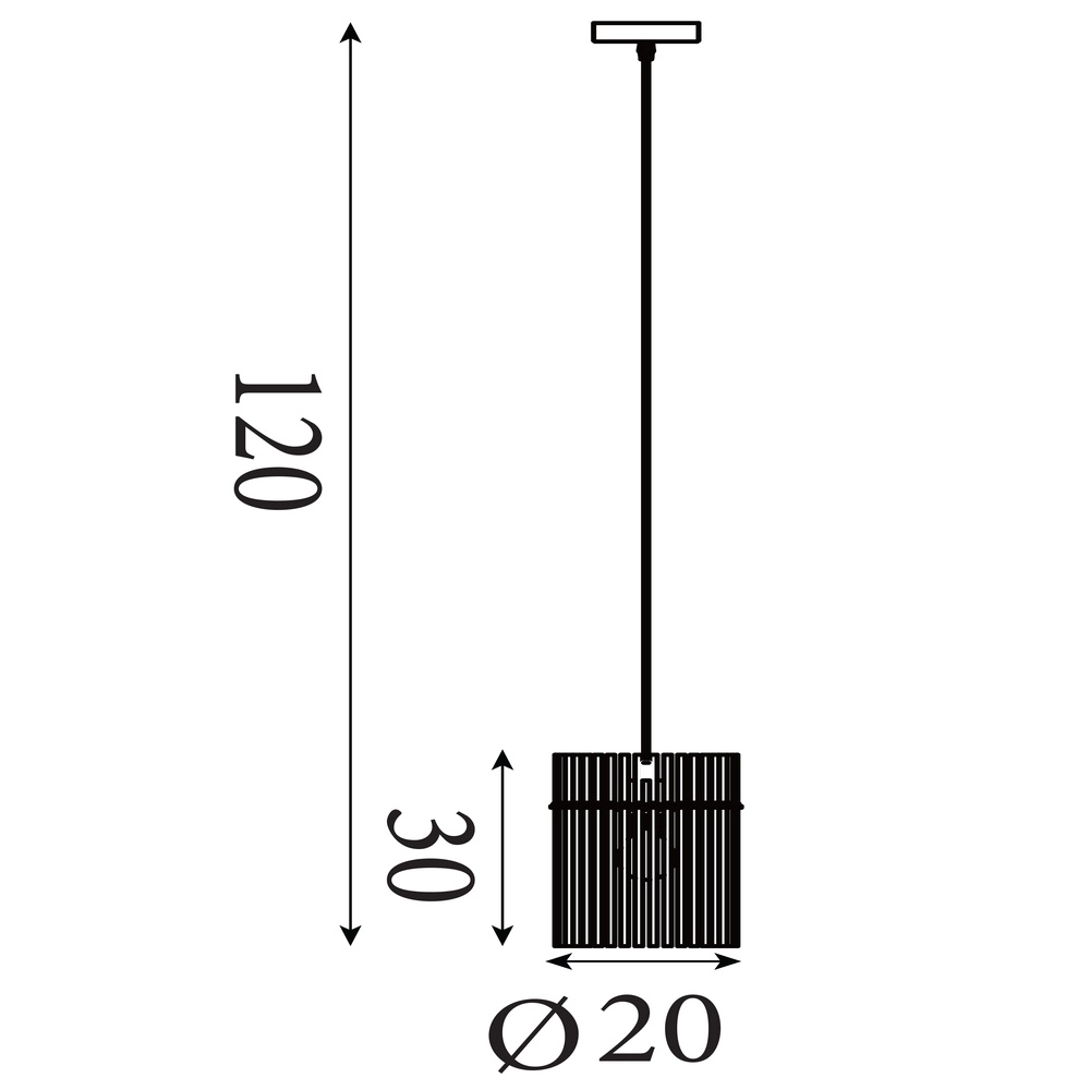 Hanglamp Swizzle Ø 20cm zwart Searchlight 5053423302508