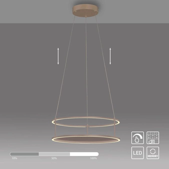 Design hanglamp Conni Ø 50cm zand bruin Paul Neuhaus 4012248398401