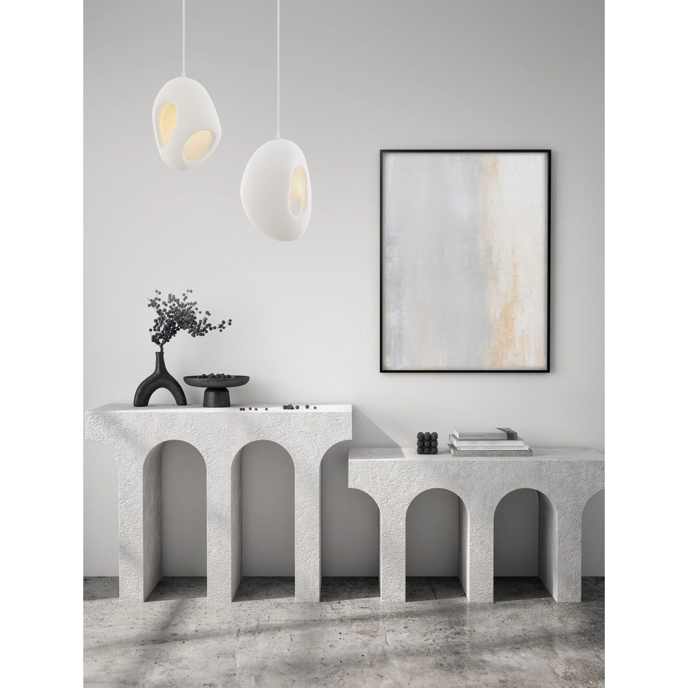 Natural pendant lamp Tempus white 40cm Lyora 5212017460875