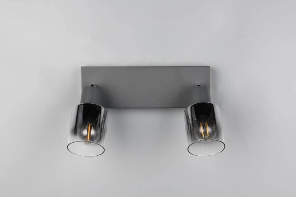 2-lichts plafondlamp Cadiz zwart Trio 4017807615760