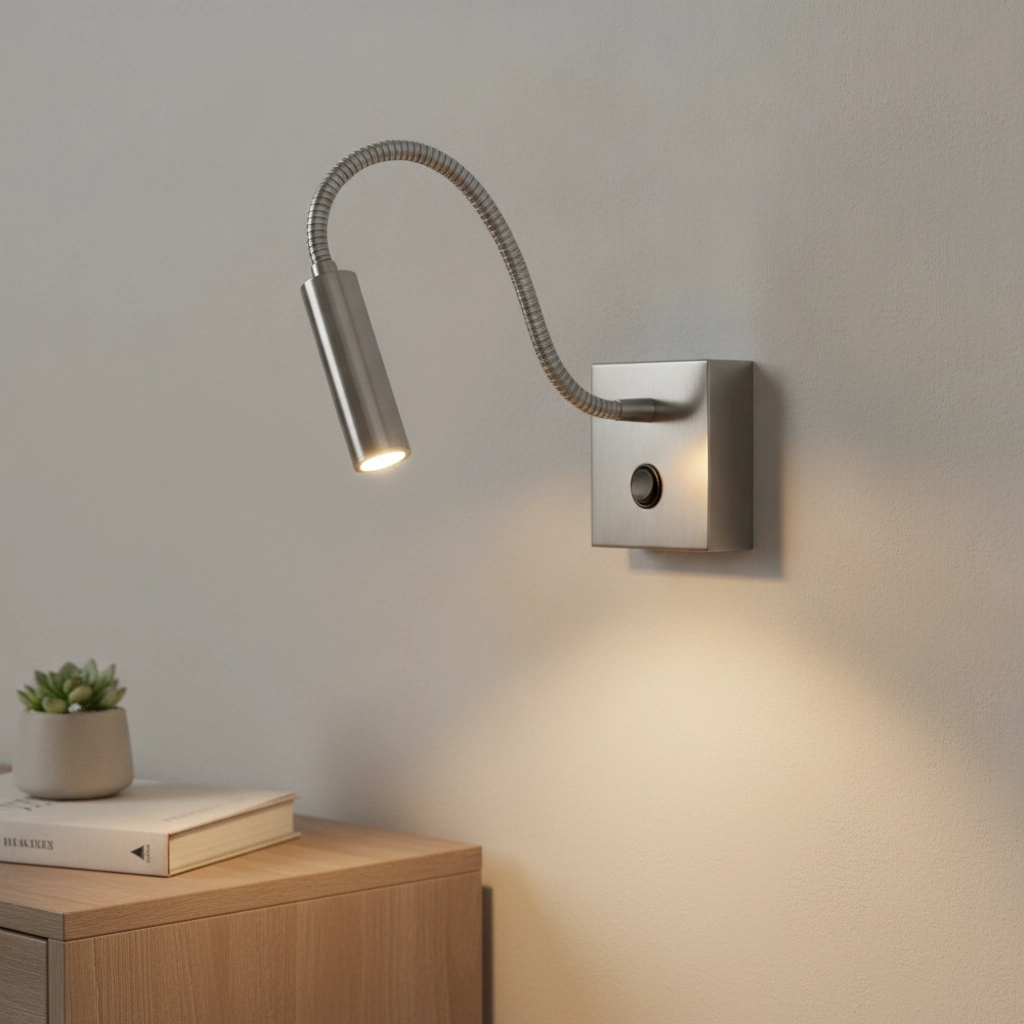 Bedlampje Madison chroom