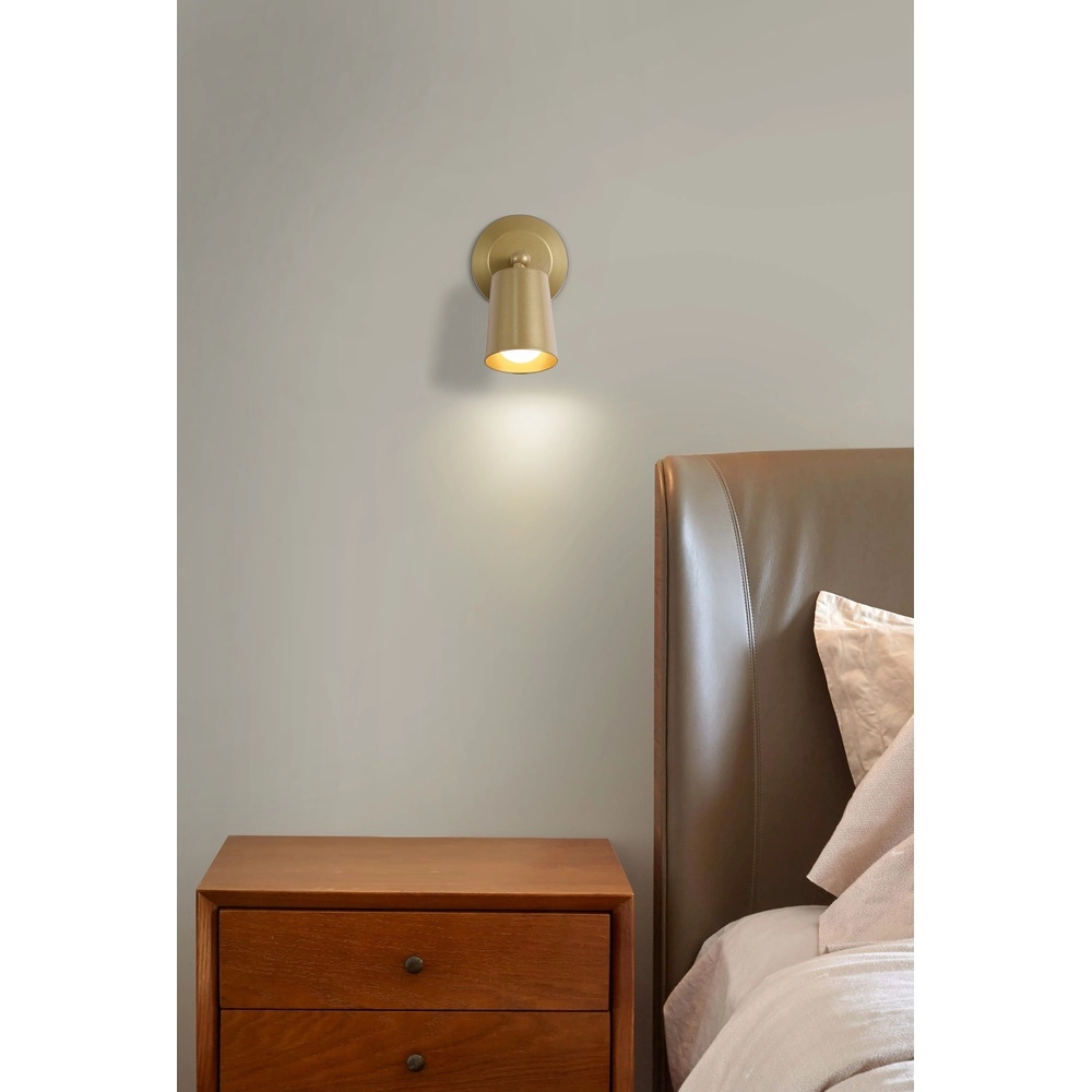 Oplaadbare wandlamp Cone goud Searchlight 5053423298412
