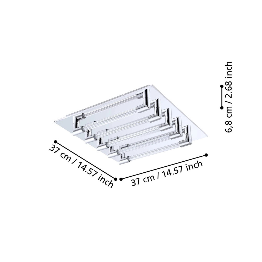 Plafondlamp Velarde 5-lichts chroom Eglo 9002759953980