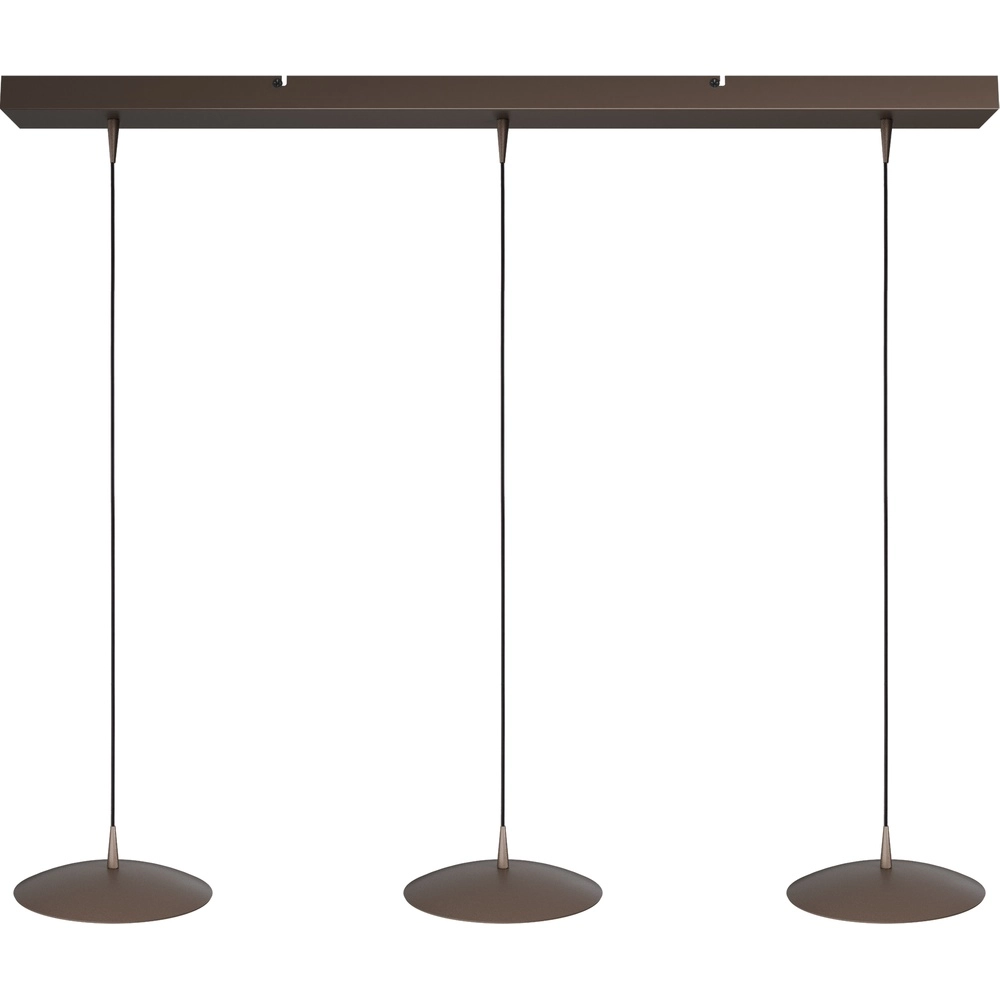 3-lichts hanglamp Scala 100cm cacao bruin Ø 20cm
