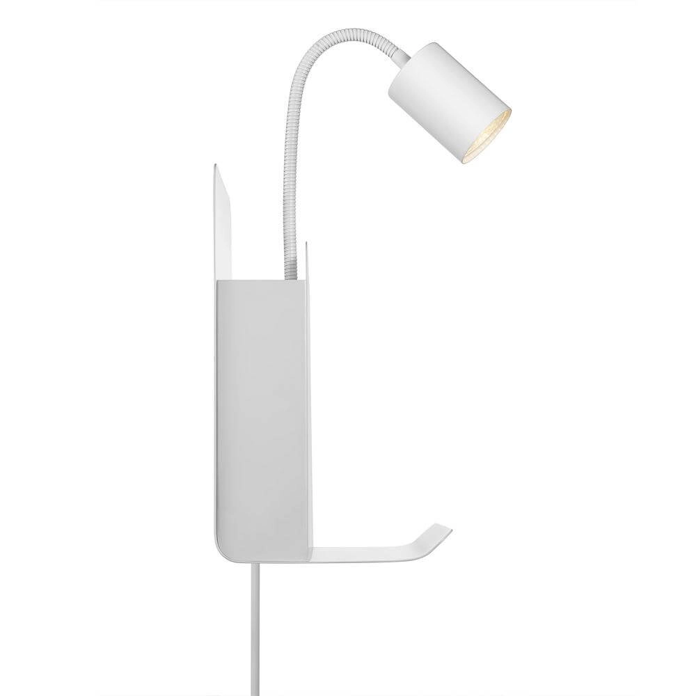 Witte wandlamp Roomi met usb-aansluiting Witte wandlamp Roomi met usb-aansluiting