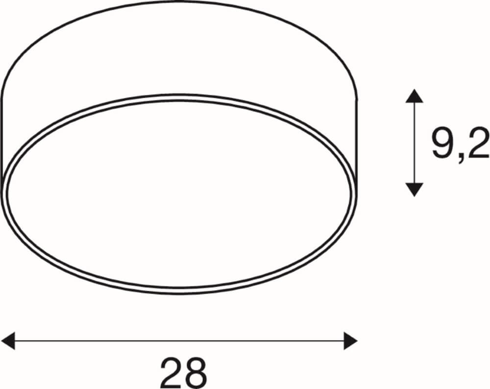 Plafondlamp / Hanglamp Medo 30 zwart - CCT - Ø 28cm SLV 4024163276733