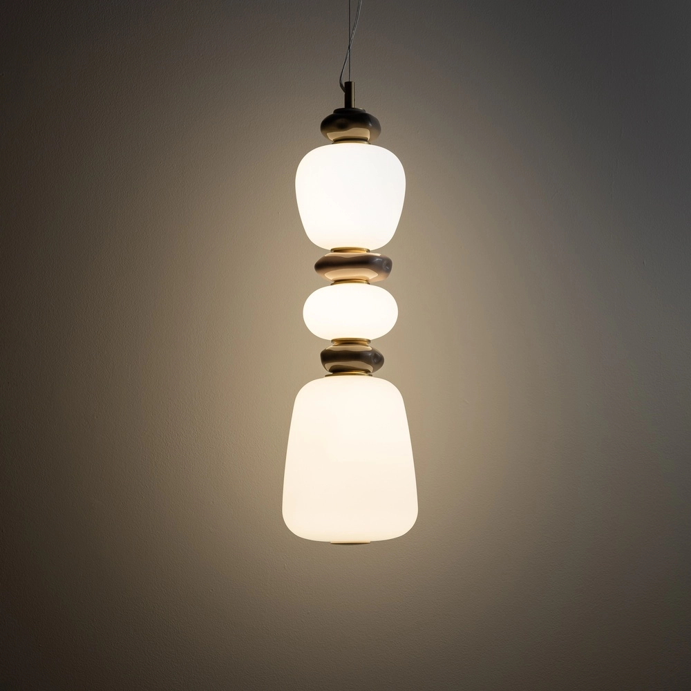 Hanglamp Ceramic Led keramiek en glas Ø 17cm Lyora 5903139117012
