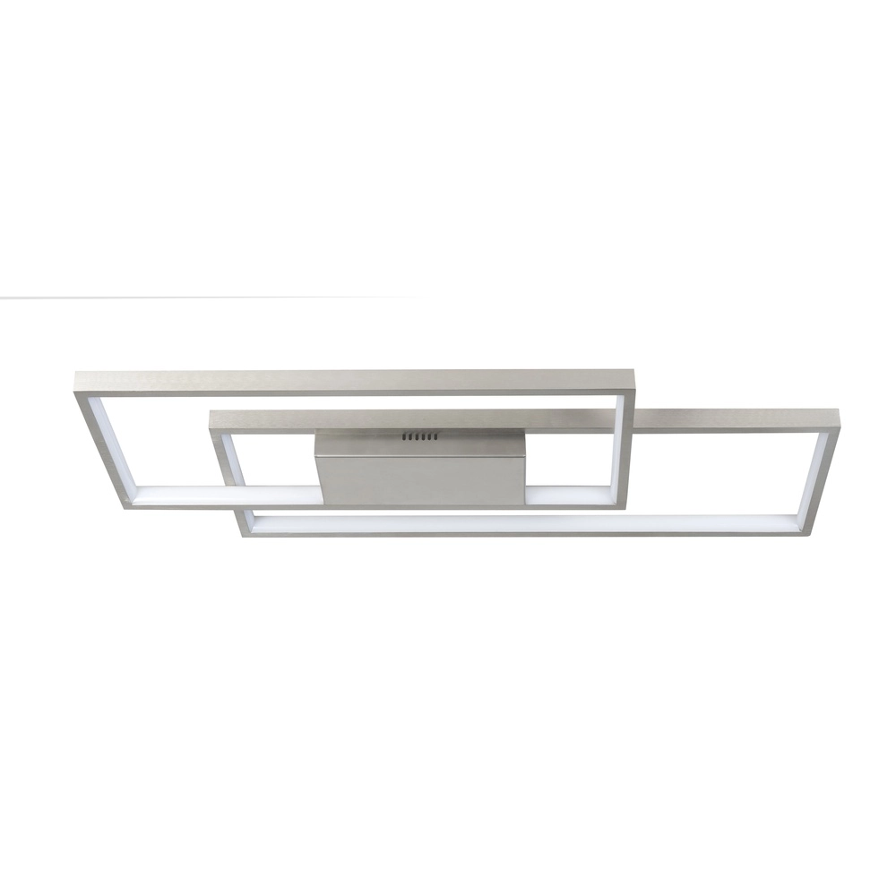 Design plafondlamp Piazza nikkel 65 x 29cm