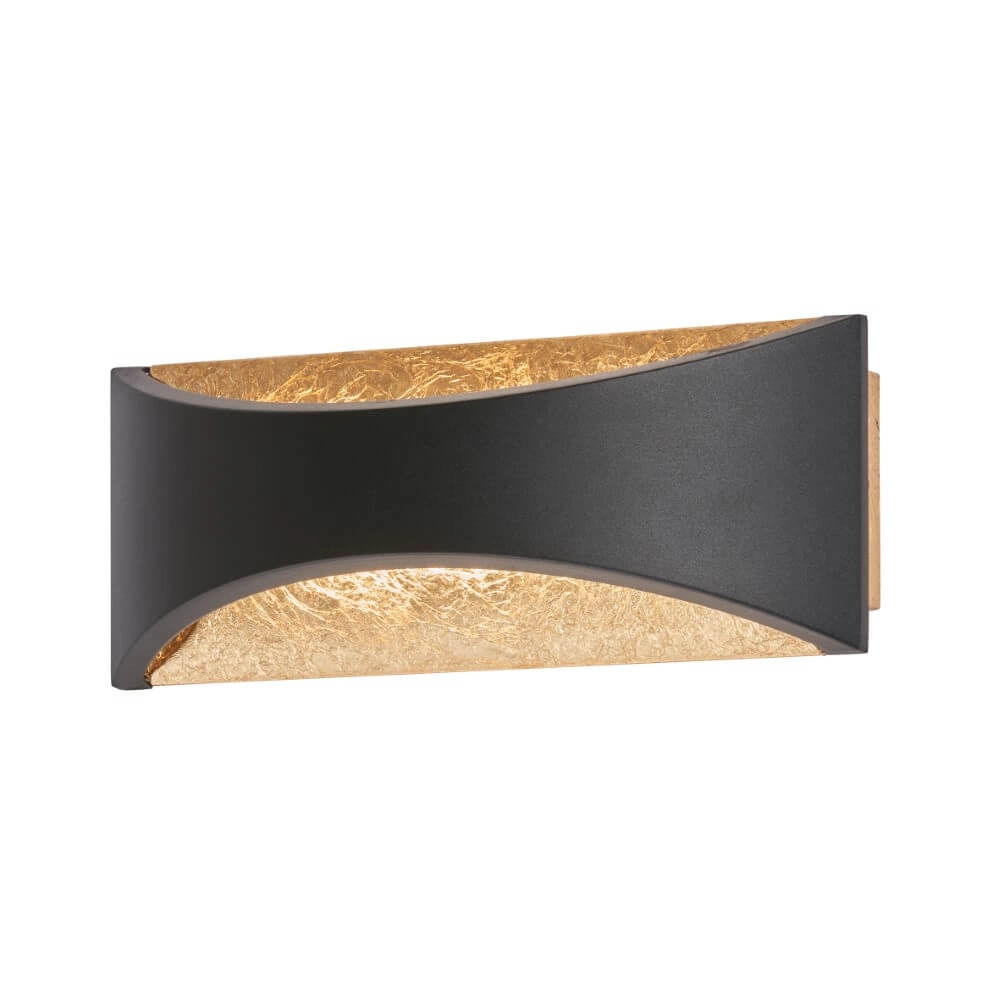 Wandlamp Rio zwart met goud
